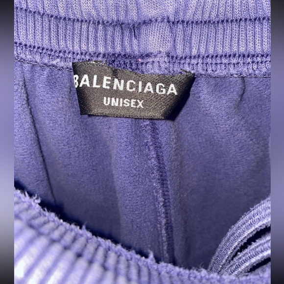 BALENCIAGA SWEATER WAIST SWEATPANTS IN BLUE - Picture 6 of 6